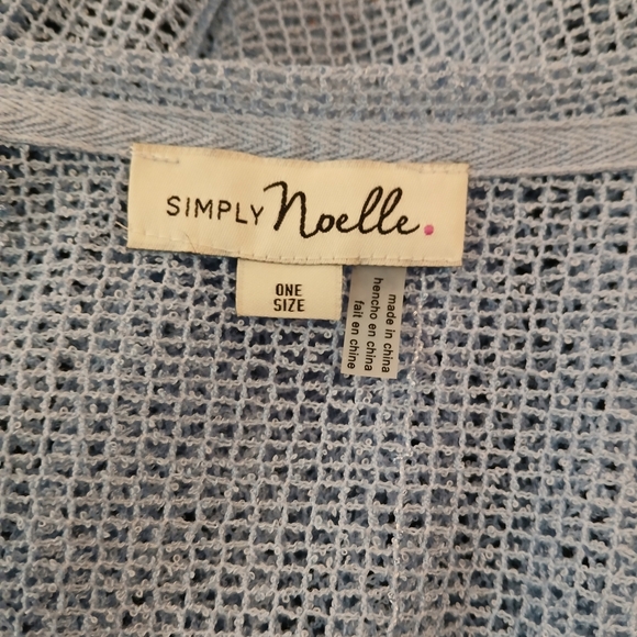 Simply Noelle Mesh Jacket In Periwinkle Blue With Buttons - Picture 5 of 6